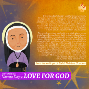 25 September | Novena Day 9: Love for God