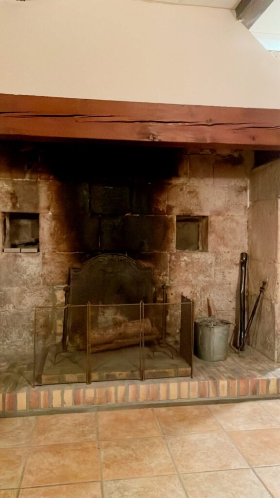 The actual fireplace where the first Cenacle community gathered, shared, and prayed together still exists today.